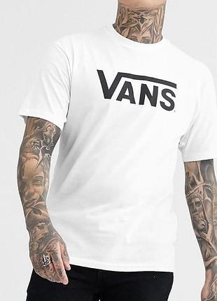 Мужская футболка vans белая ванс