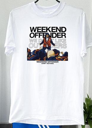 Мужская футболка weekend offender ultras logo белая унисекс викенд офендер