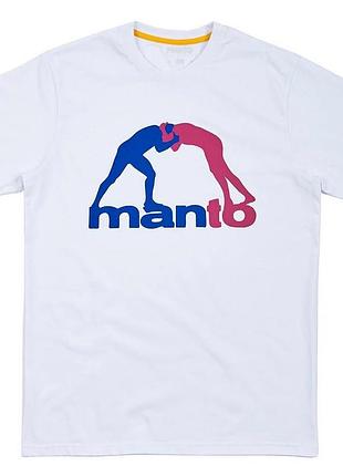 Мужская футболка manto fight co белый унисекс манто boxing ufc mma wrestling