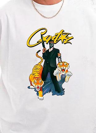 Мужская футболка corteiz logo унисекс кортеиз кортез белый