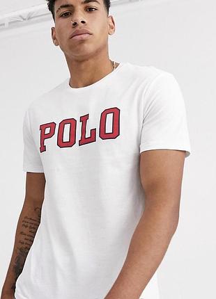 Мужская футболка polo белая