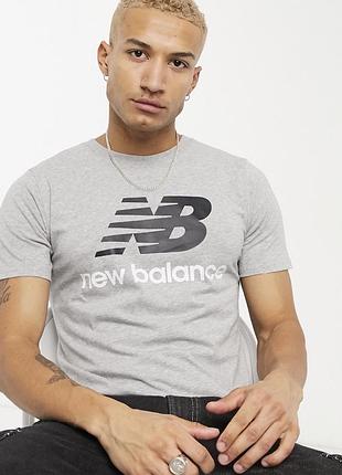 Мужская футболка new balance серая