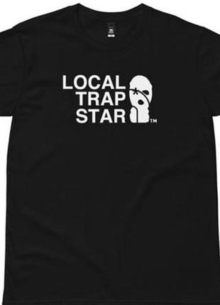 Чоловіча футболка trapstar logo чорна унісекс-трепстар