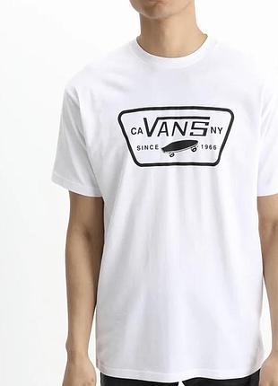 Мужская футболка vans белая унисекс венс