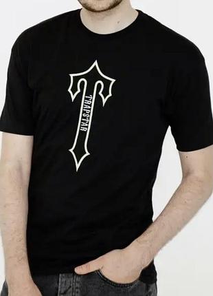 Чоловіча футболка trapstar cross чорна унісекс-трепстар