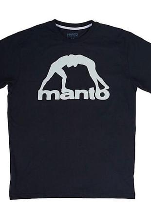 Чоловіча футболка manto fight co чорна унісекс манто boxing ufc mma wrestling muay thai