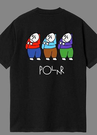 Чоловіча футболка polar big boy чорна унісекс полар біг-бой
