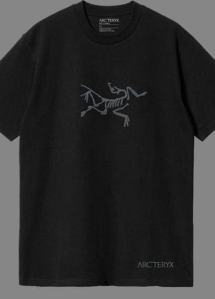 Чоловіча футболка arcteryx logo унісекс чорна arc'teryx артерікс