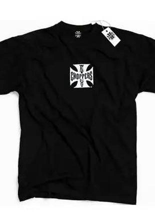 Мужская футболка west coast choppers logo унисекс вест кост чоперс черная