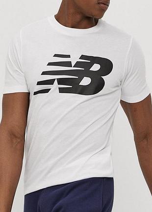 Мужская футболка new balance nb нью беланс белая