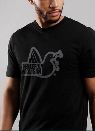 Мужская футболка peaceful hooligan черная