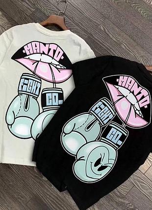 Чоловіча футболка manto fight co logo біла чорна унісекс boxing mma bjj