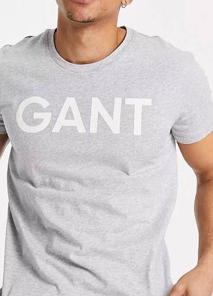 Мужская футболка gant серая гант