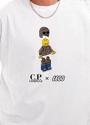 Мужская футболка c.p. company x lego logo унисекс с.п. компани