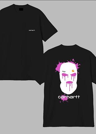 Мужская футболка carhartt wip черная кархарт унисекс стусси тишка