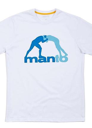 Мужская футболка manto fight co белая унисекс манто boxing ufc mma wrestling