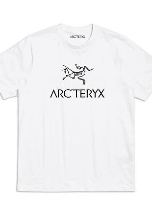 Мужская футболка arcteryx белая унисекс артерикс тишка