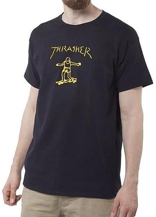 Чоловіча футболка thrasher skateboard чорна унісекс-трешер