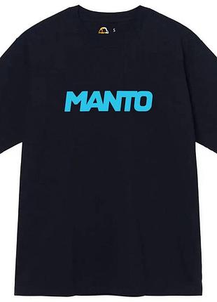 Чоловіча футболка manto logo чорна манто boxing mma bjj ufc