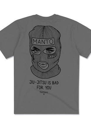 Мужская футболка manto jiu -jitsu серая унисекс манто мма ufc bjj