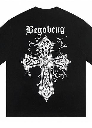Футболка chrome hearts logo унисекс хром хартс с крестами черная