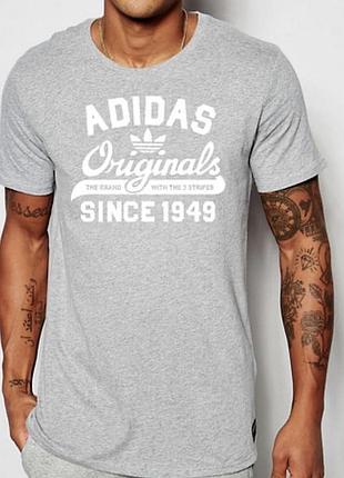 Чоловіча футболка adidas original since 1949 сіра адідас