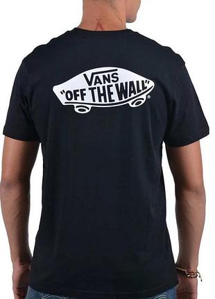Мужская футболка vans off the wall logo черная унисекс венс