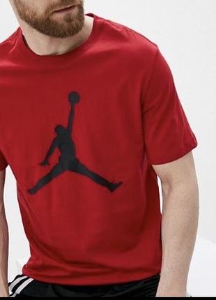 Мужская футболка jordan красная джордан