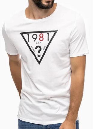 Чоловіча футболка guess біла унісекс гесс