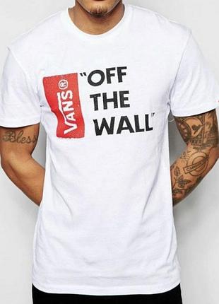 Мужская футболка vans of the wall белая ванс