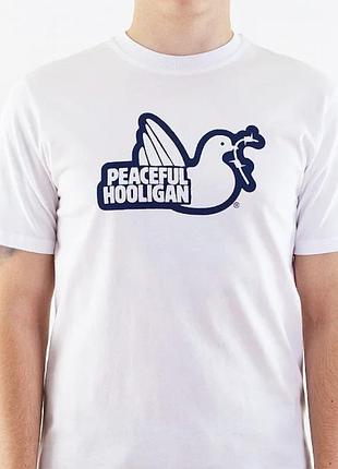Мужская футболка peaceful hooligan белая