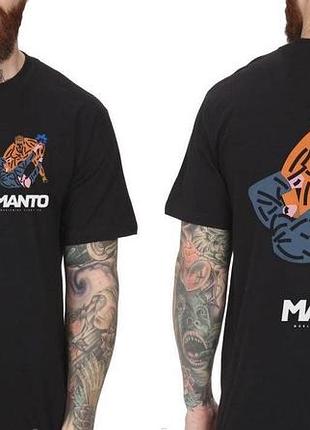 Чоловіча футболка manto fight bjj gym чорна манто ufc mma