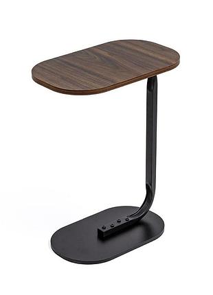 Столик приставной овальный 45х28х59см walnut wood sw-00003367
