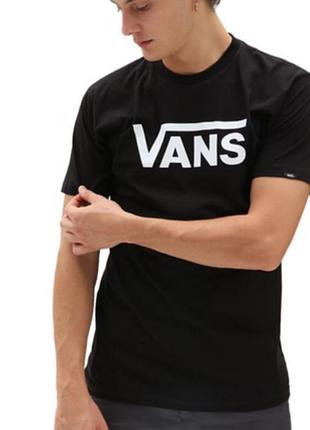 Мужская футболка vans off the wall logo черная унисекс венс