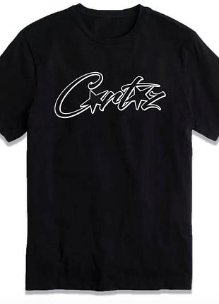 Мужская футболка corteiz logo унисекс кортеиз кортез черный