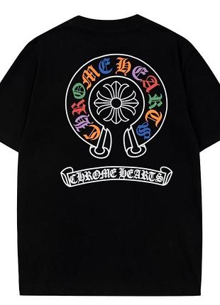 Футболка chrome hearts cross logo черная унисекс хром хартc
