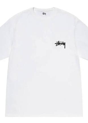 Мужская футболка stussy белая унисекс стусси