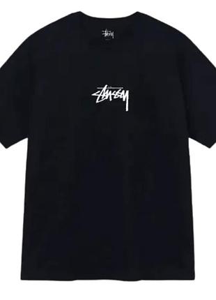 Мужская футболка stussy черная унисекс стусси