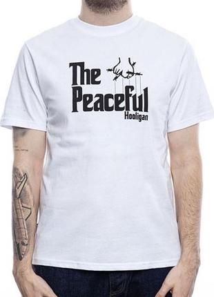 Мужская футболка peaceful hooligan белая