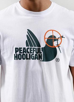 Чоловіча футболка peaceful hooligan ph біла унісекс хуліган