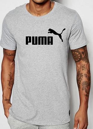 Мужская футболка puma серая пума