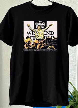 Мужская футболка weekend offender ultras logo черная унисекс викенд офендер