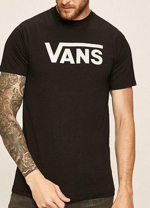 Мужская футболка vans off the wall logo черная унисекс венс