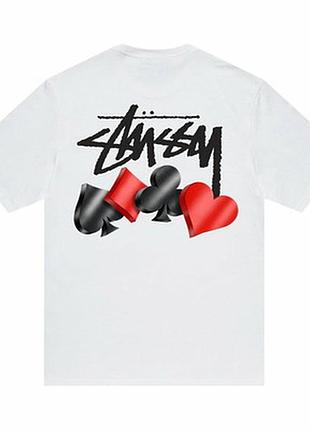 Мужская футболка stussy белая унисекс стусси тишка стуссi