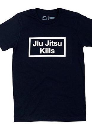 Чоловіча футболка manto jiu-jitsu kills fight co чорна унісекс манто boxing ufc mma wrestling muay thai