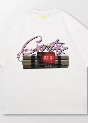 Мужская футболка corteiz logo унисекс кортеиз кортез белая