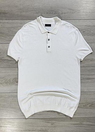 Old money футболка поло зара zara knit polo shirt, факт l, оригінал