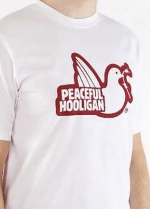 Мужская футболка peaceful hooligan белая