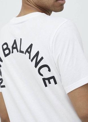 Мужская футболка new balance белая нью баланс