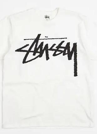 Мужская футболка stussy белая стусси тишка